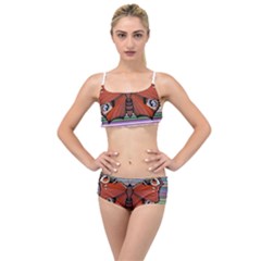 Butterfly Art T- Shirtbutterfly T- Shirt (8) Layered Top Bikini Set