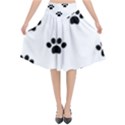 Dog Paw Print T- Shirt Paw Pattern 6 Flared Midi Skirt View1