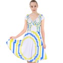 Easter Eggs T- Shirt Easter Eggs Pattern T- Shirt Cap Sleeve Front Wrap Midi Dress View1