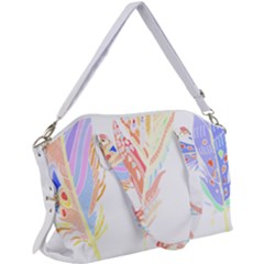 Feathers Design T- Shirtfeathers T- Shirt (1) Canvas Crossbody Bag
