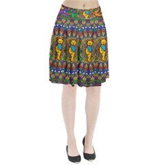 Grateful Dead Pattern Pleated Skirt by Sarkoni