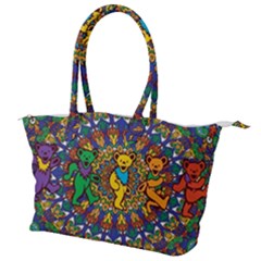 Grateful Dead Pattern Canvas Shoulder Bag by Sarkoni