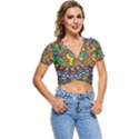 Grateful Dead Pattern Short Sleeve Foldover T-Shirt View1