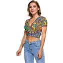 Grateful Dead Pattern Short Sleeve Foldover T-Shirt View2