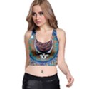 Grateful-dead-ahead-of-their-time Racer Back Crop Top View1