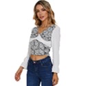 Flower Of Life T- Shirt Flower Of Life Mandala T- Shirt Long Sleeve V-Neck Top View2