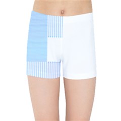 Geometric T- Shirt Blue Composition T- Shirt Kids  Sports Shorts