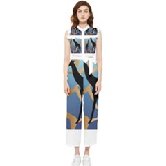 Giraffe Lover T- Shirt G I R A F F E O N G I R A F F E P R I N T P R E T T Y F O R V A C A T I O N T Women s Frill Top Chiffon Jumpsuit