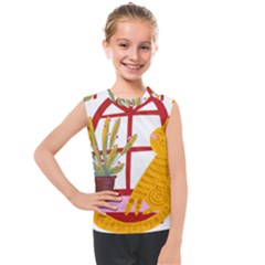 Cat Pet Ginger Art Animal Cartoon Kids  Mesh Tank Top