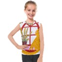 Cat Pet Ginger Art Animal Cartoon Kids  Mesh Tank Top View1
