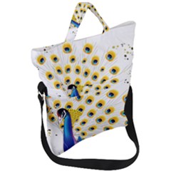 Bird Peafowl Peacock Animal Fold Over Handle Tote Bag