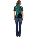 Angry Male Lion Predator Carnivore Women s Short Sleeve Double Pocket Shirt View4