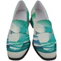 Tsunami Tidal Wave Wave Minimalist Ocean Sea Women s Chunky Heel Loafers View1