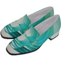 Tsunami Tidal Wave Wave Minimalist Ocean Sea Women s Chunky Heel Loafers View2