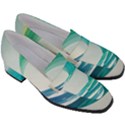 Tsunami Tidal Wave Wave Minimalist Ocean Sea Women s Chunky Heel Loafers View3