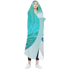 Tsunami Tidal Wave Wave Minimalist Ocean Sea Wearable Blanket
