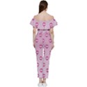Alien Pattern Pink Bardot Ruffle jumpsuit View4