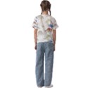 Dinosaur Art Pattern Kids  Cuff Sleeve Scrunch Bottom T-Shirt View2