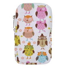 Cute Owls Pattern Waist Pouch (large)