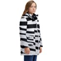White Tiger Skin Kids  Hooded Longline Puffer Jacket View2