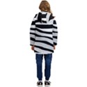 White Tiger Skin Kids  Hooded Longline Puffer Jacket View4
