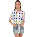 Circle Pattern(1) Tie Front Shirt  View1