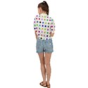 Circle Pattern(1) Tie Front Shirt  View2