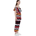Toraja Pattern Pa barre Allo Bardot Ruffle jumpsuit View3