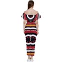 Toraja Pattern Pa barre Allo Bardot Ruffle jumpsuit View4