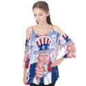 United States Of America Images Independence Day Flutter Sleeve T-Shirt  View1