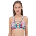 Clouds Multicolor Fantasy Art Skies Cage Up Bikini Top View1