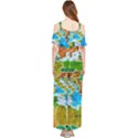 World Map Draped Sleeveless Chiffon Jumpsuit View2