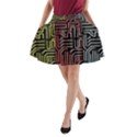 Circuit Board Seamless Patterns Set A-Line Pocket Skirt View1