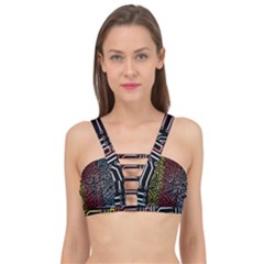 Circuit Board Seamless Patterns Set Cage Up Bikini Top
