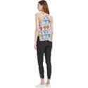 Seamless-pattern-with-many-funny-cute-superhero-dinosaurs-t-rex-mask-cloak-with-comics-style-inscrip Flowy Camisole Tank Top View2