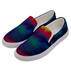 Watercolour-color-background Men s Canvas Slip Ons
