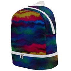 Watercolour-color-background Zip Bottom Backpack