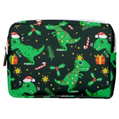 Christmas Funny Pattern Dinosaurs Make Up Pouch (medium) by Ket1n9