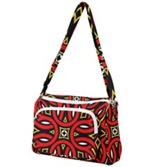 Traditional Art Pattern Front Pocket Crossbody Bag