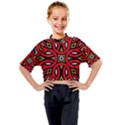 Traditional Art Pattern Kids Mock Neck T-Shirt View1