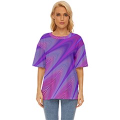 Purple-star-sun-sunshine-fractal Oversized Basic T-shirt