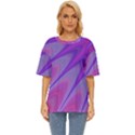 Purple-star-sun-sunshine-fractal Oversized Basic T-Shirt View1