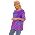 Purple-star-sun-sunshine-fractal Oversized Basic T-Shirt View2