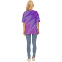 Purple-star-sun-sunshine-fractal Oversized Basic T-Shirt View4