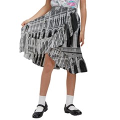 Architecture-parliament-landmark Kids  Ruffle Flared Wrap Midi Skirt