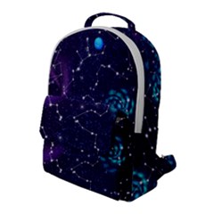 Realistic-night-sky-poster-with-constellations Flap Pocket Backpack (large) by Ket1n9
