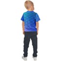 Blue Pattern Plain Cartoon Kids  Sports T-Shirt View2
