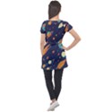 Space Galaxy Planet Universe Stars Night Fantasy Puff Sleeve Tunic Top View2