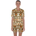 African Satin Short Sleeve Pajamas Set View1