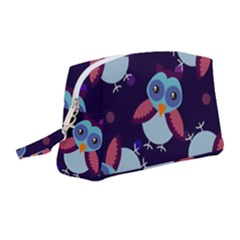 Owl-pattern-background Wristlet Pouch Bag (medium) by Grandong